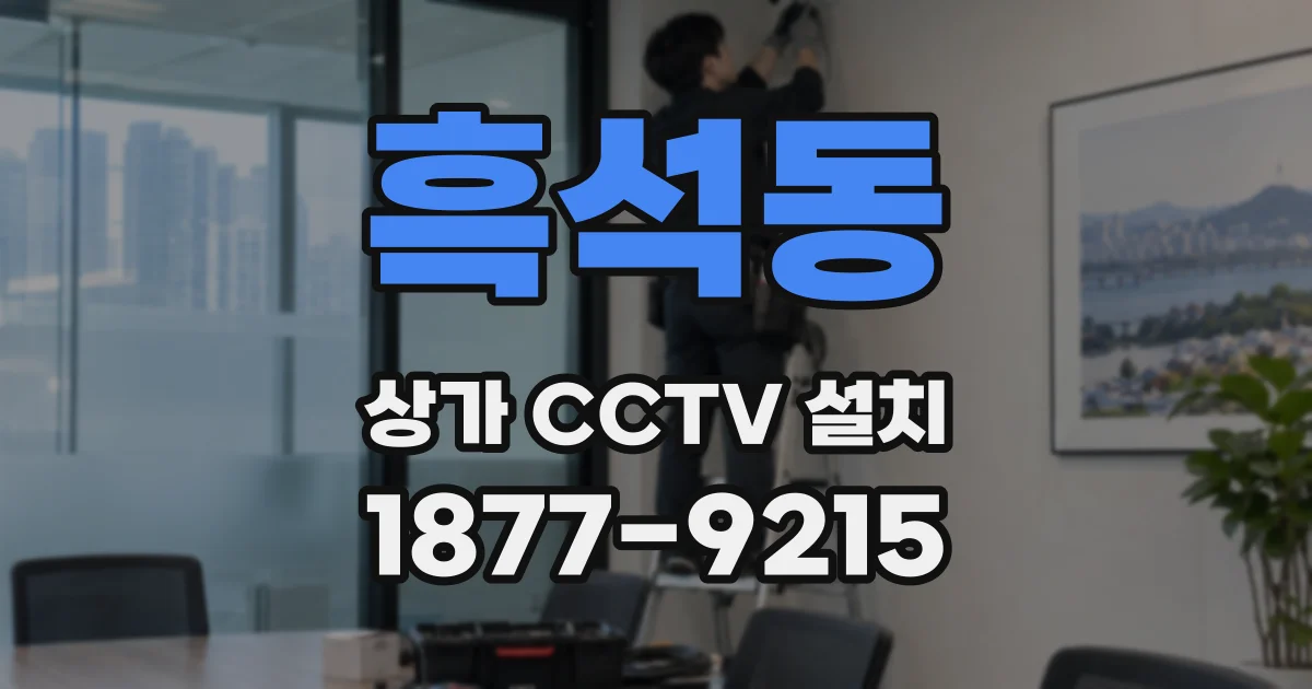 흑석동 상가 CCTV 설치