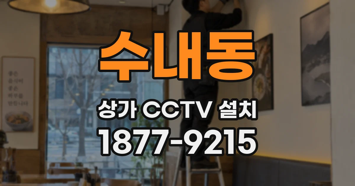 수내동 상가 CCTV 설치