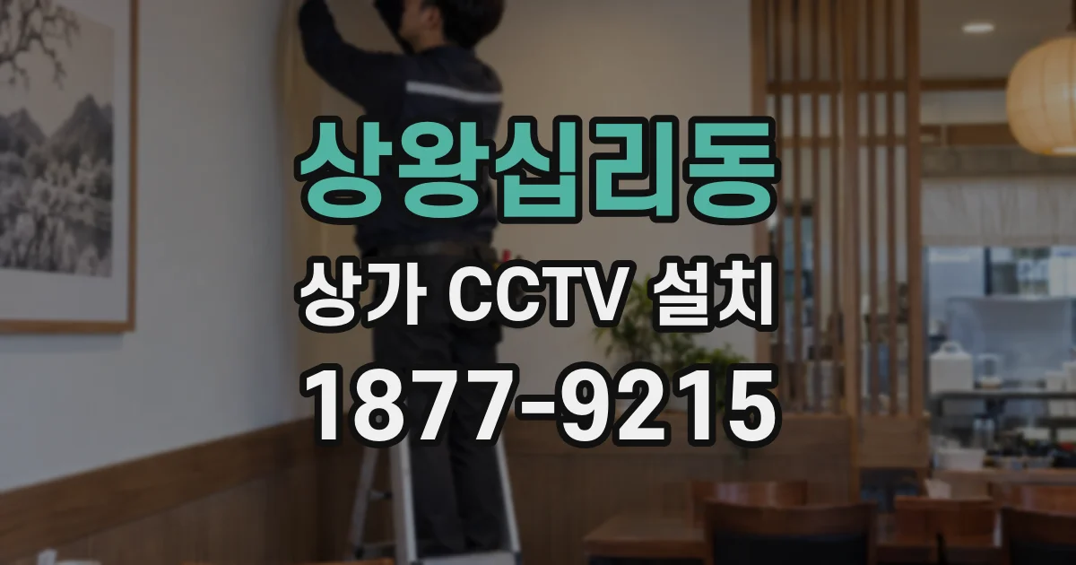 상왕십리동 상가 CCTV 설치