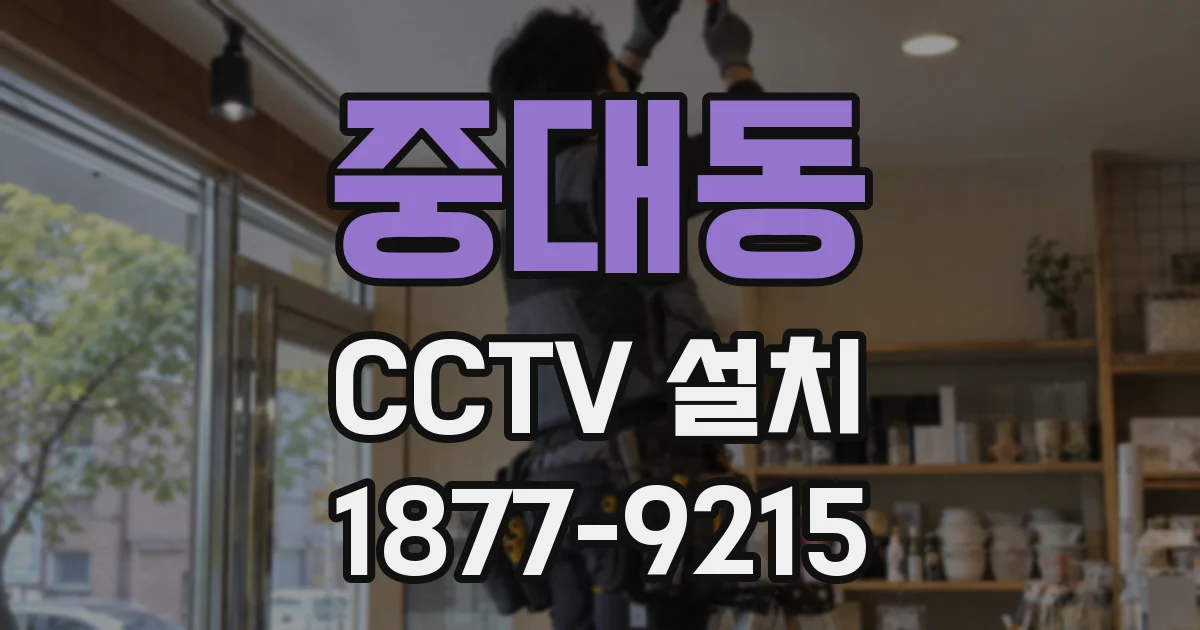 중대동 CCTV 설치