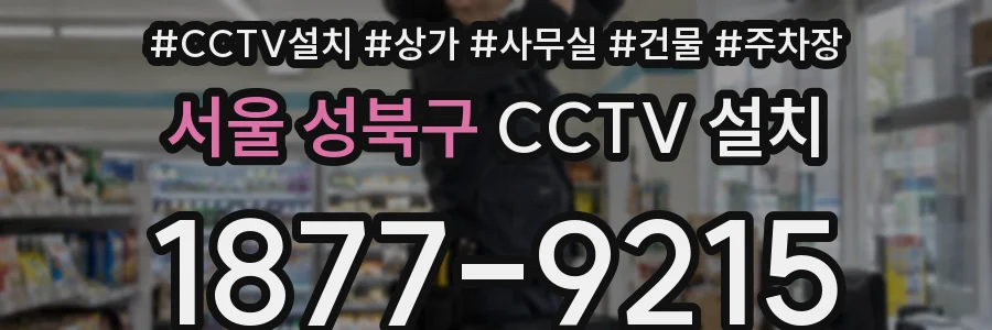 서울 성북구 CCTV 설치