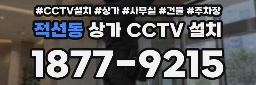 적선동 상가 CCTV 설치