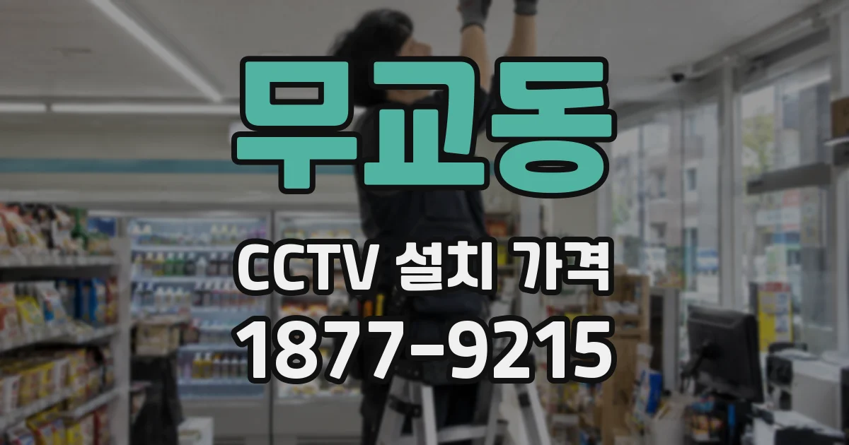 무교동 CCTV 설치 가격