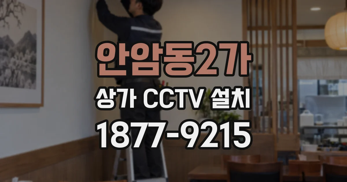 안암동2가 상가 CCTV 설치
