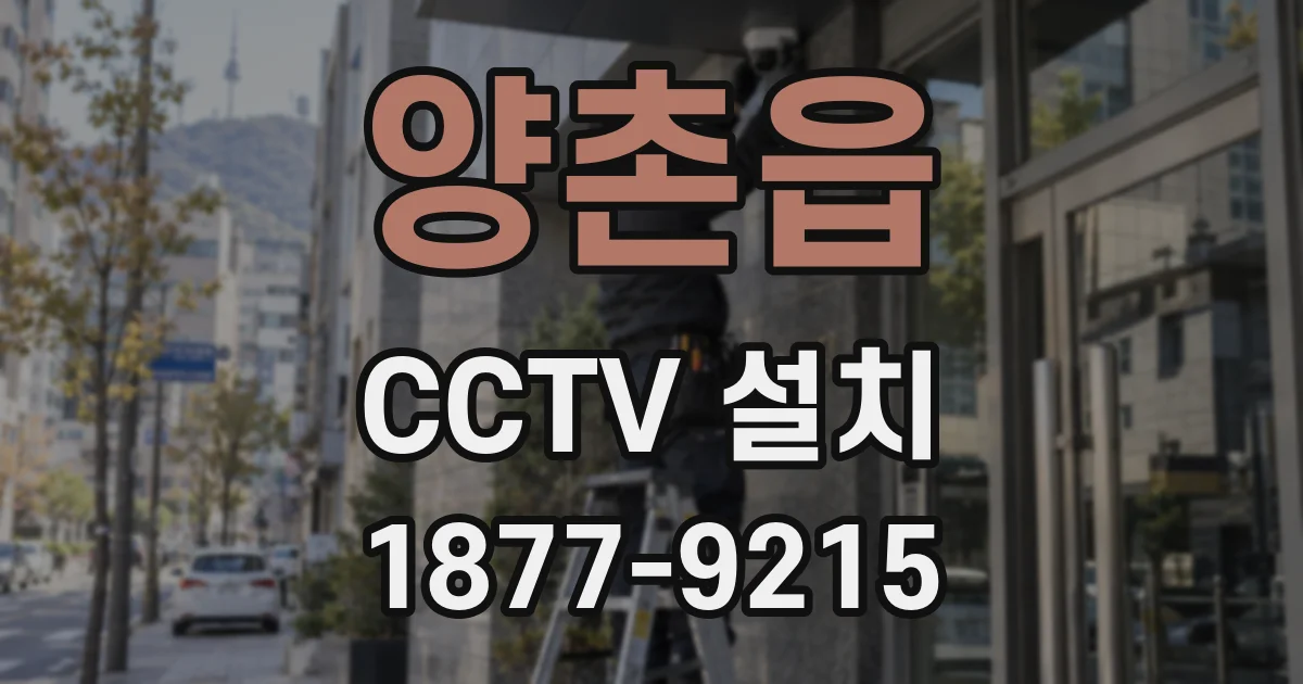 양촌읍 CCTV 설치
