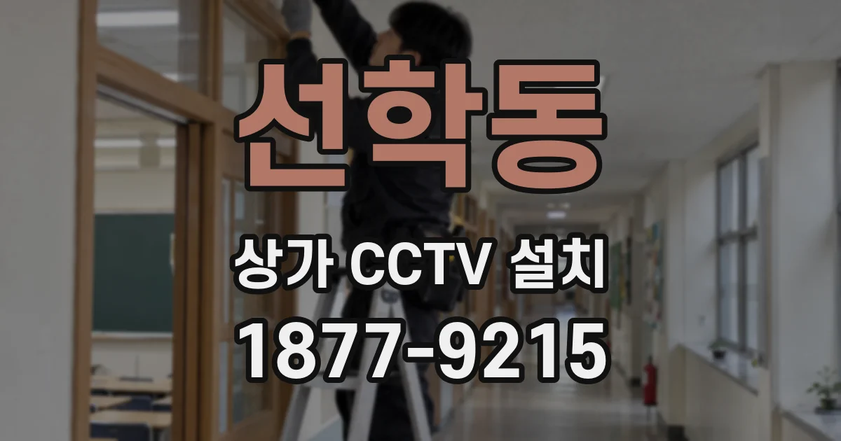 선학동 상가 CCTV 설치