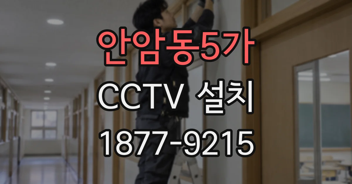 안암동5가 CCTV 설치