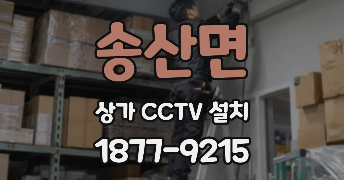 송산면 상가 CCTV 설치
