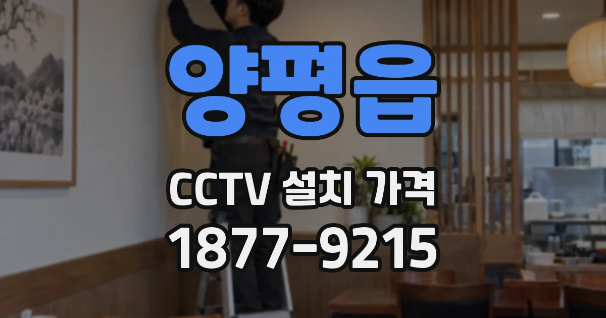 양평읍 CCTV 설치 가격