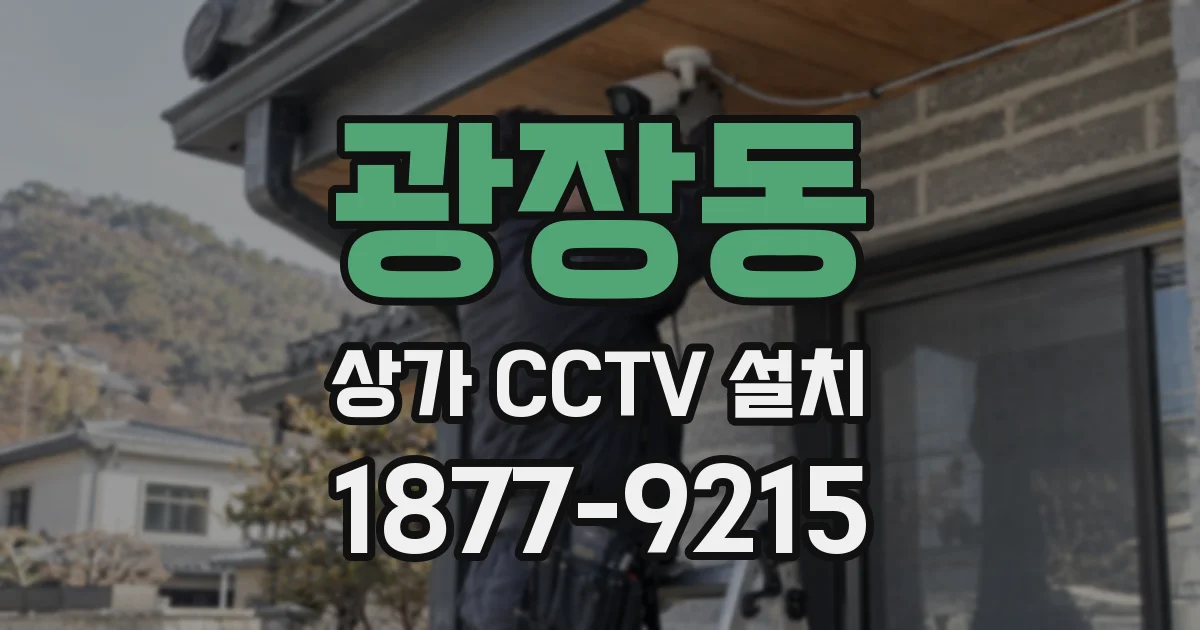 광장동 상가 CCTV 설치