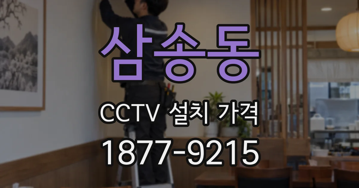 삼송동 CCTV 설치 가격