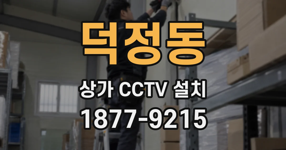 덕정동 상가 CCTV 설치