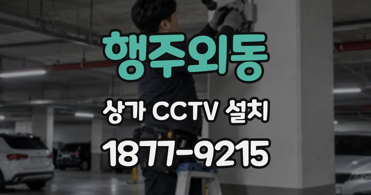 행주외동 상가 CCTV 설치