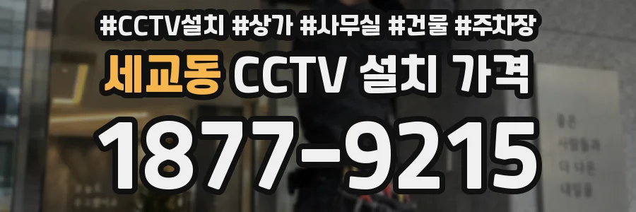 세교동 CCTV 설치 가격