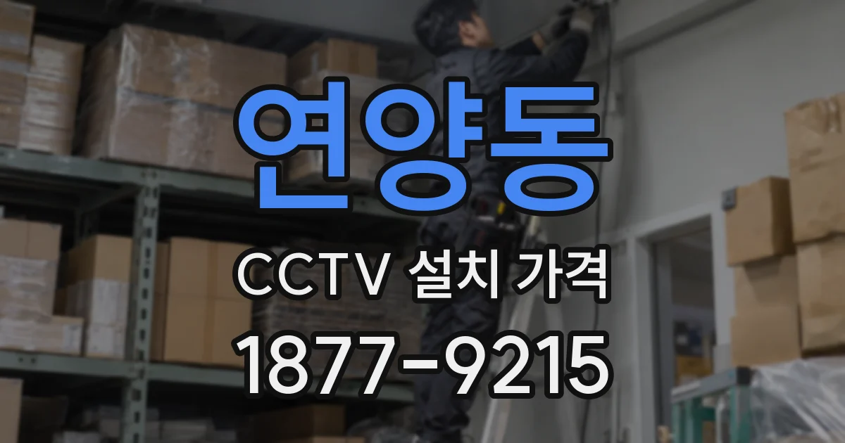 연양동 CCTV 설치 가격