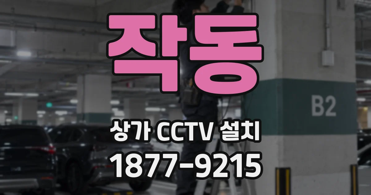 작동 상가 CCTV 설치