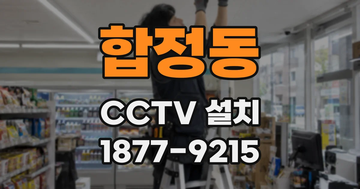 합정동 CCTV 설치