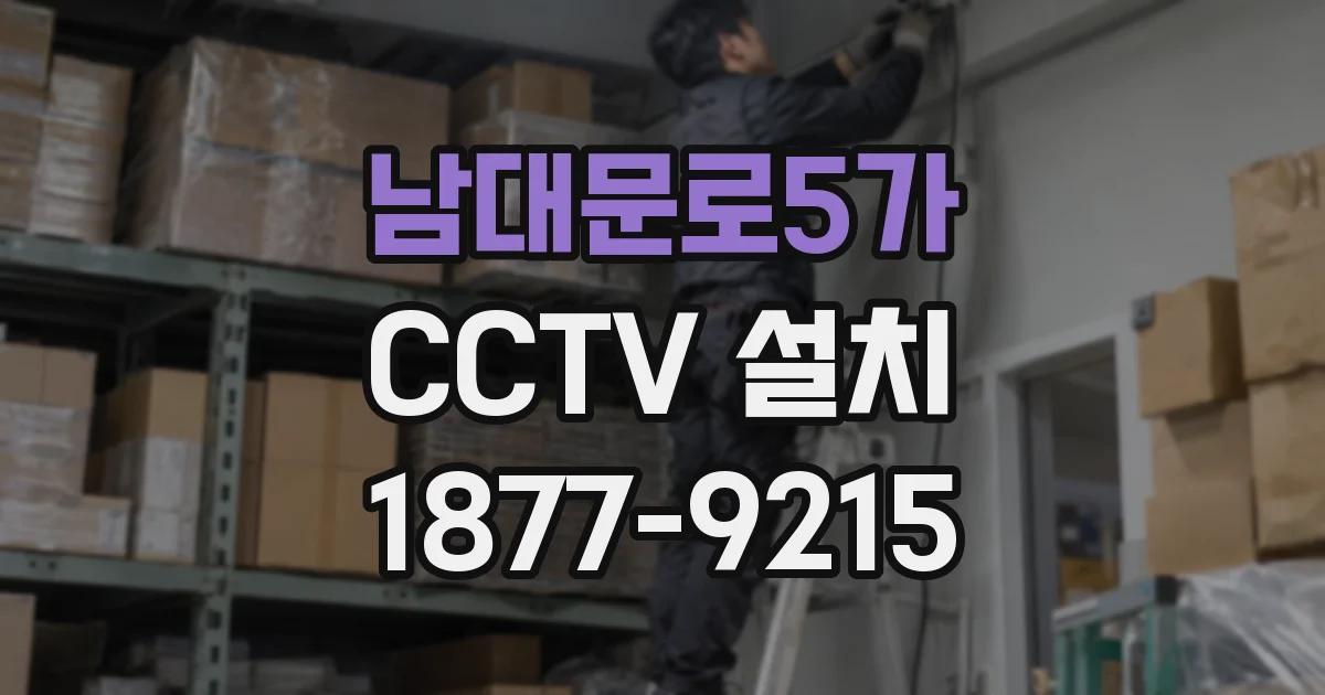 남대문로5가 CCTV 설치