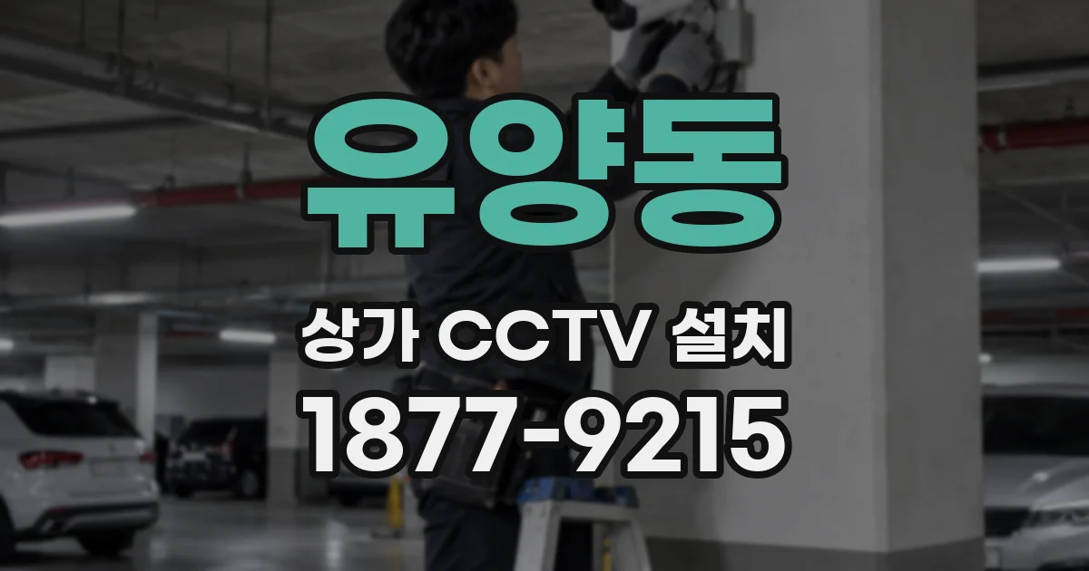 유양동 상가 CCTV 설치