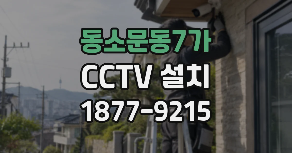 동소문동7가 CCTV 설치