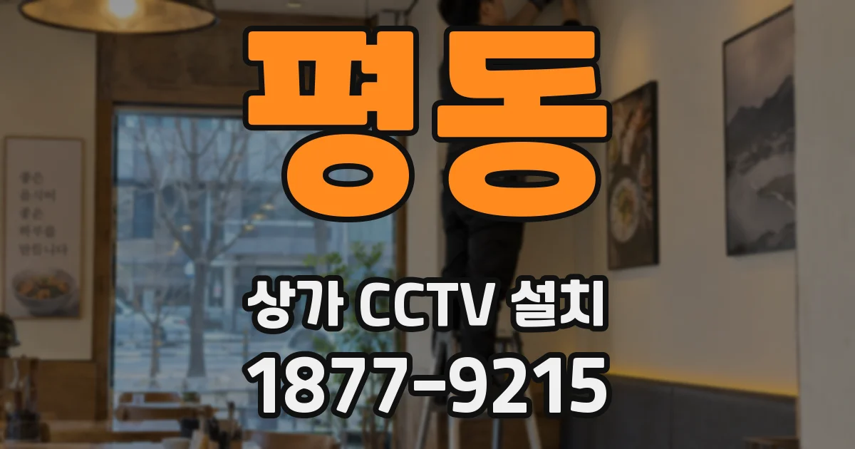 평동 상가 CCTV 설치