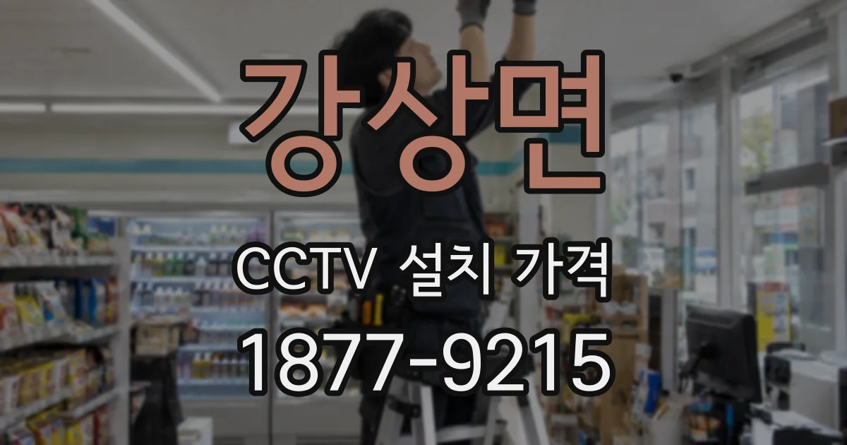 강상면 CCTV 설치 가격