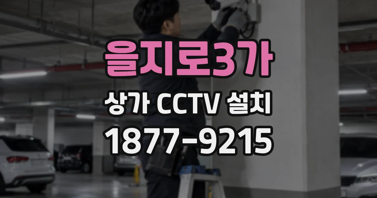 을지로3가 상가 CCTV 설치