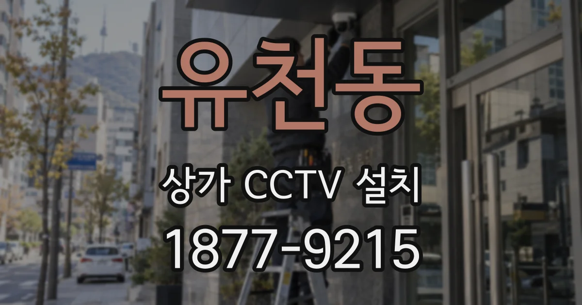 유천동 상가 CCTV 설치