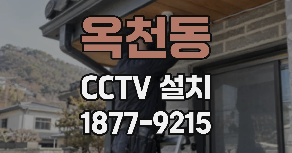 옥천동 CCTV 설치