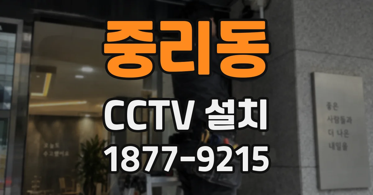 중리동 CCTV 설치