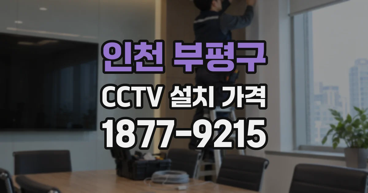인천 부평구 CCTV 설치 가격