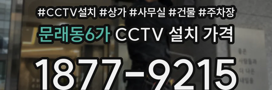 문래동6가 CCTV 설치 가격