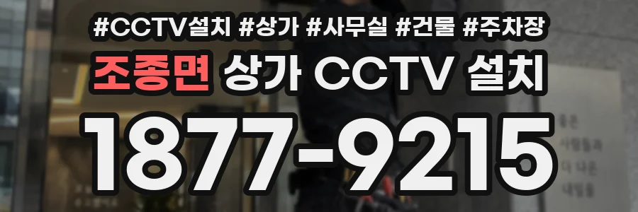 조종면 상가 CCTV 설치