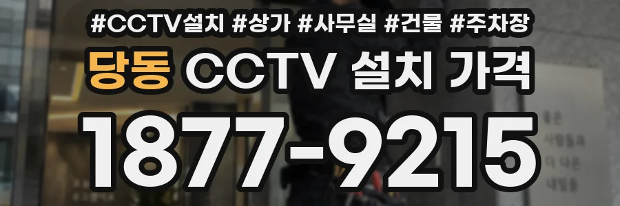 당동 CCTV 설치 가격