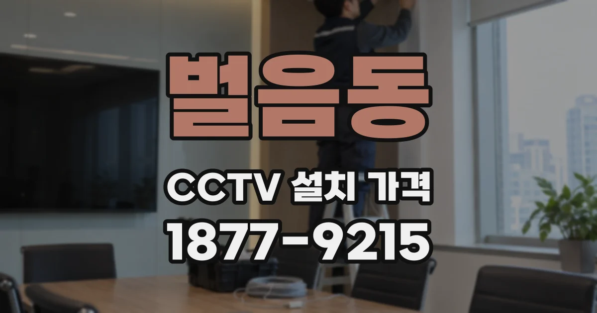 벌음동 CCTV 설치 가격