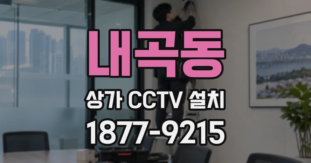 내곡동 상가 CCTV 설치