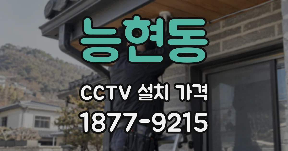 능현동 CCTV 설치 가격