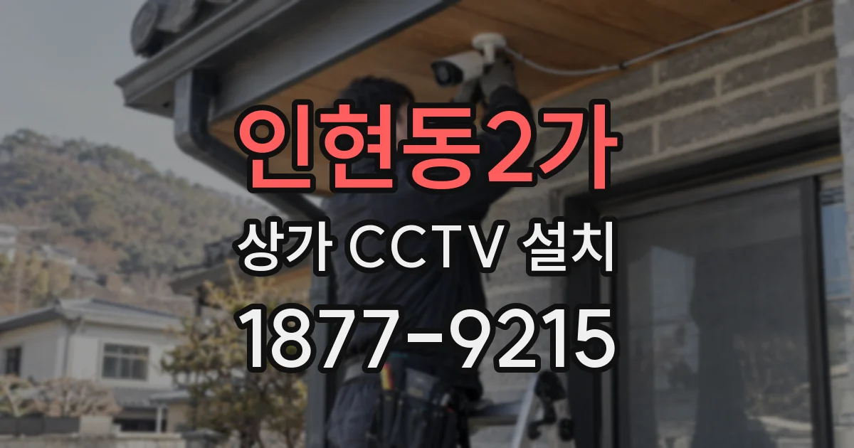 인현동2가 상가 CCTV 설치