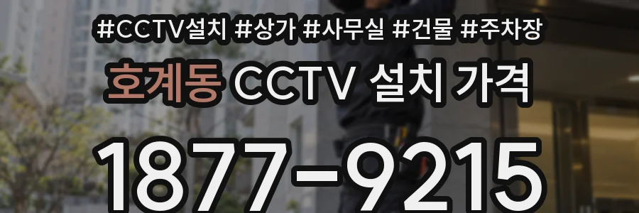호계동 CCTV 설치 가격