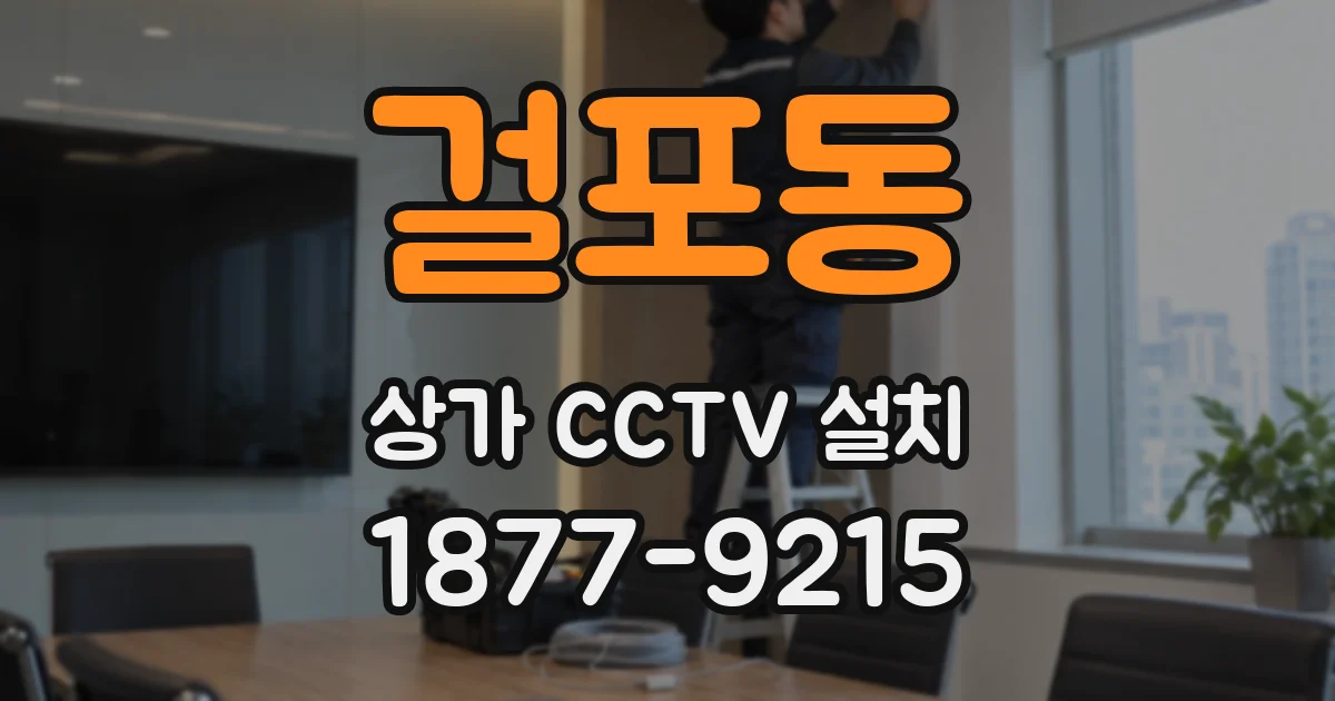 걸포동 상가 CCTV 설치