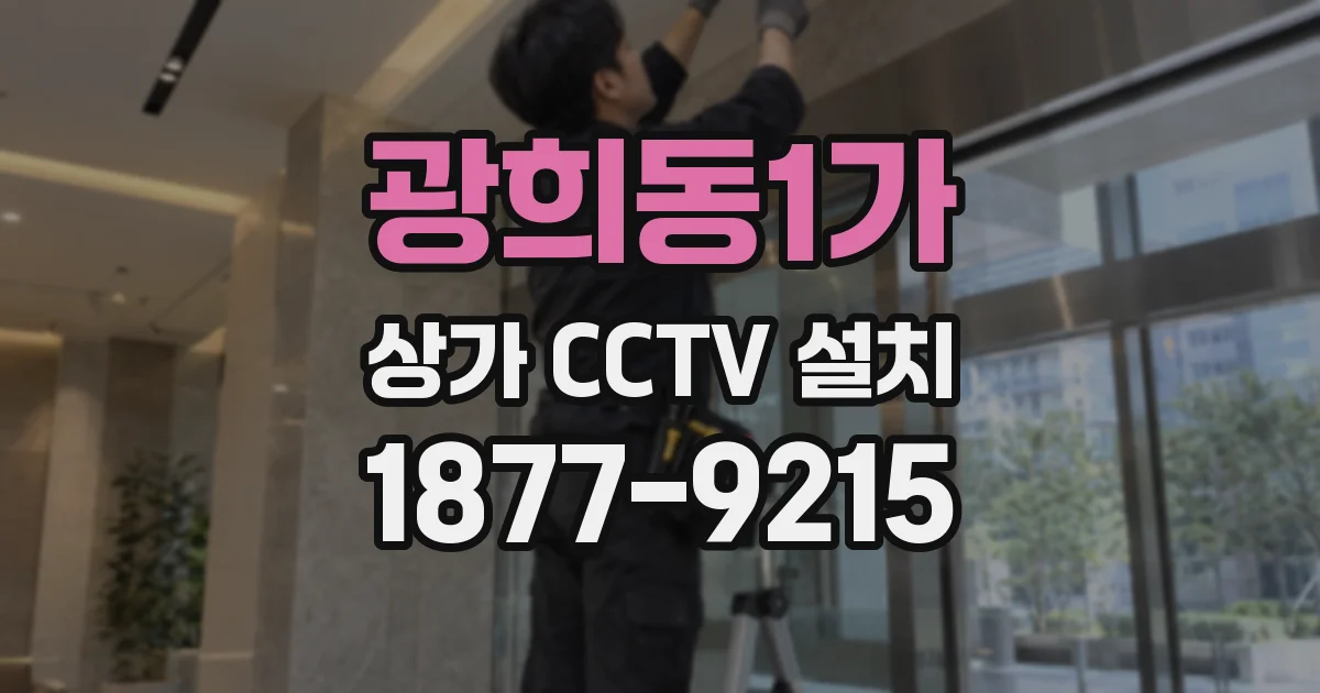 광희동1가 상가 CCTV 설치