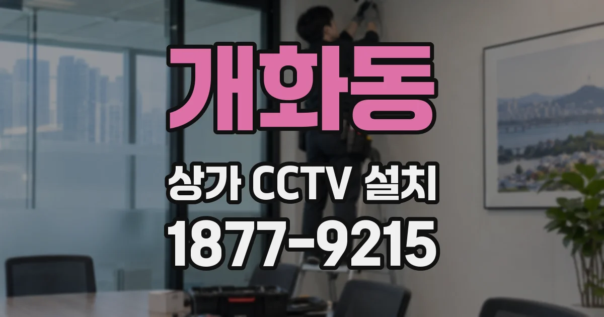 개화동 상가 CCTV 설치