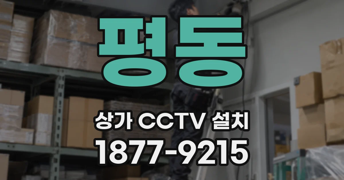 평동 상가 CCTV 설치