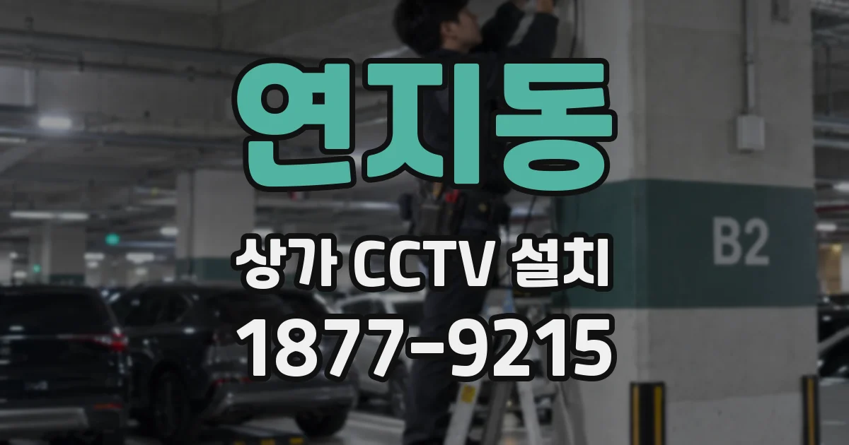 연지동 상가 CCTV 설치