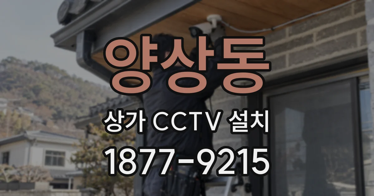 양상동 상가 CCTV 설치