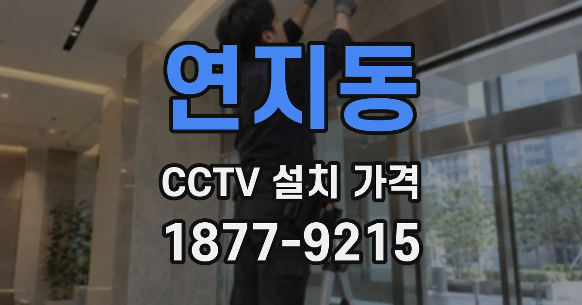 연지동 CCTV 설치 가격