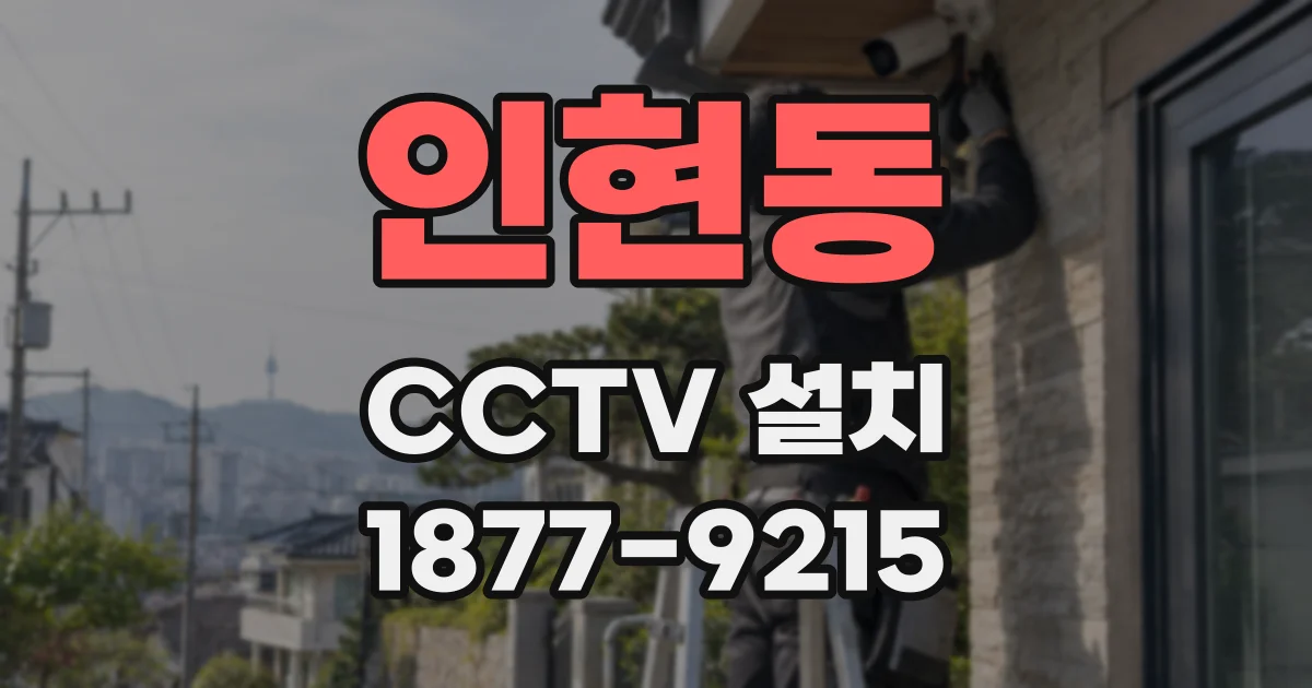 인현동 CCTV 설치