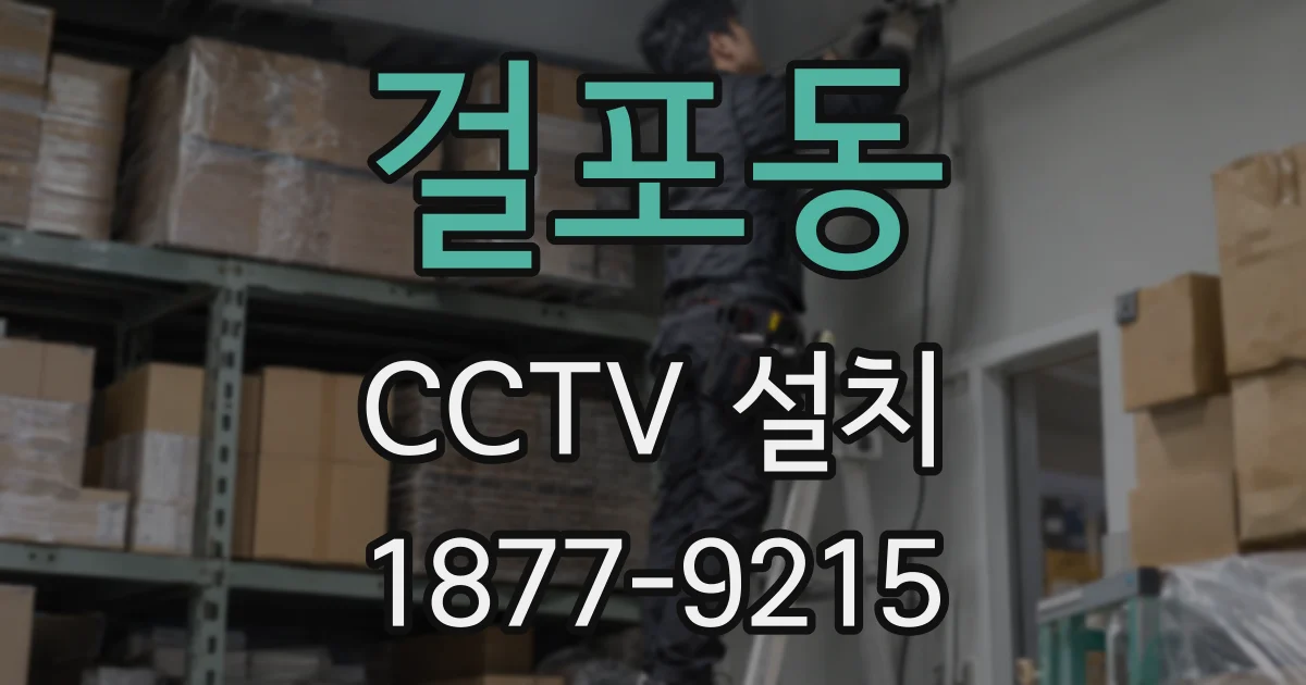 걸포동 CCTV 설치