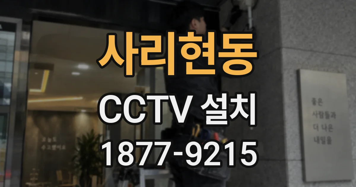 사리현동 CCTV 설치
