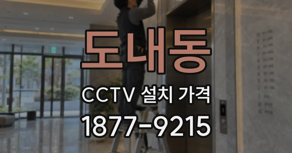 도내동 CCTV 설치 가격
